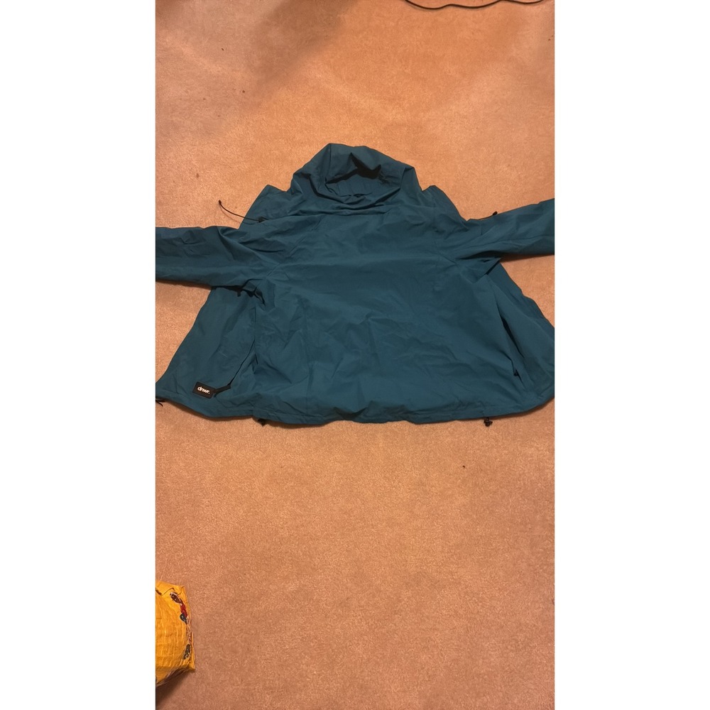 Zara DNWR Teal Blue Hooded Windbreaker Jacket